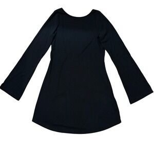 Free People Beach Black Long Sleeve Mini Dress M Made in USA